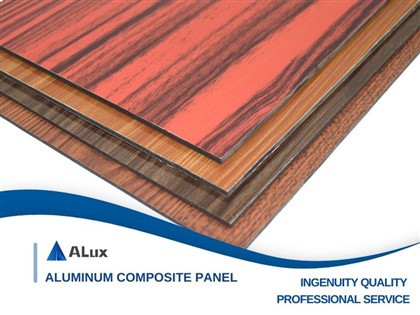 Tủ bếp ốp tường ACP vân gỗ một mặt